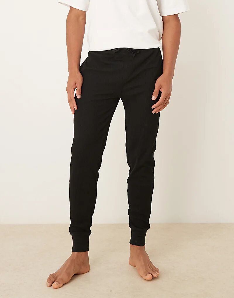 

Черные спортивные брюки Polo Ralph Lauren с логотипом и вафельной отделкой