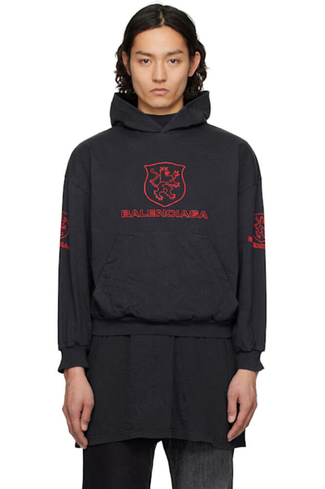 

Толстовка с капюшоном Black Lion Club с подкладкой Balenciaga