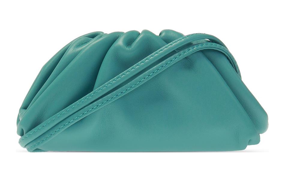

Кошелёк POUCH Cloud Bag из телячьей кожи, клатч женский аква-зелёный Bottega Veneta