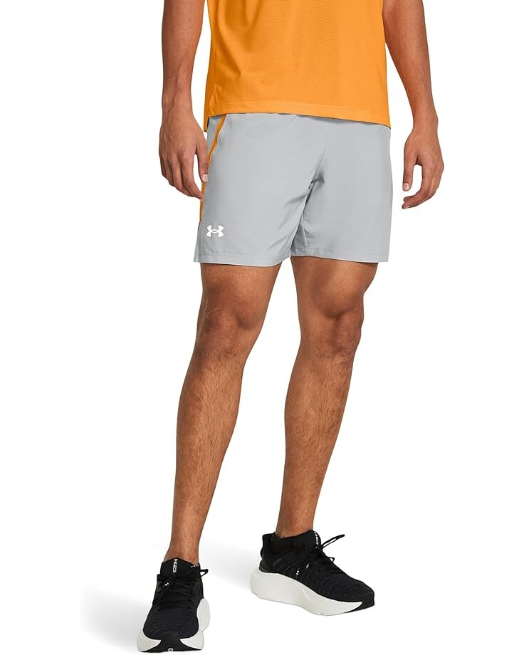 

Шорты Under Armour Launch Run 7 Inch, цвет Mod Gray/Nova Orange/Reflective