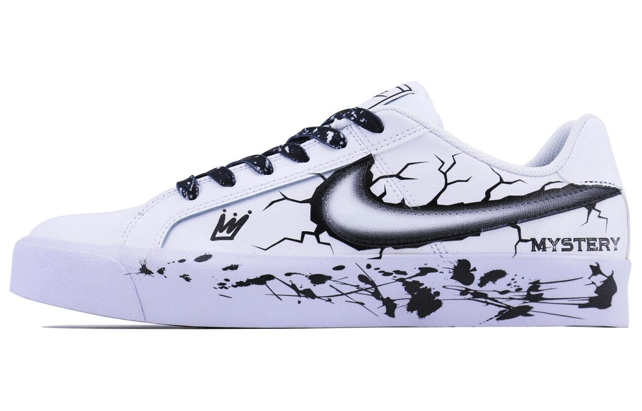 

Кроссовки Nike Court Royale Skateboarding Shoes Unisex Low-top Black, белый
