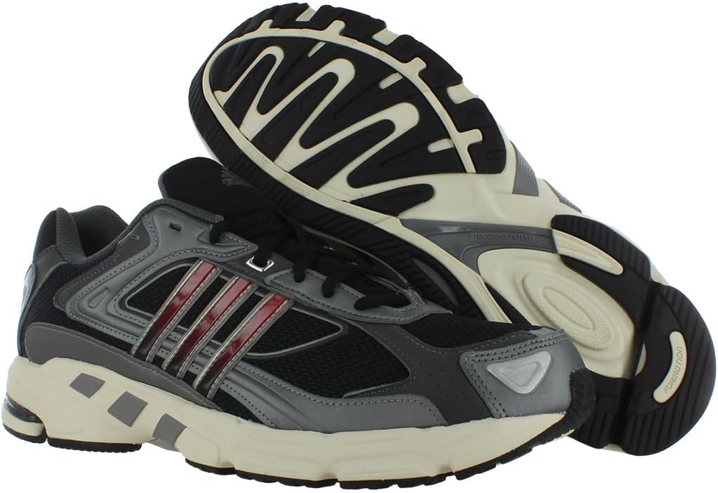 Мужские беговые кроссовки adidas Response CL, серый/алый — фото 4