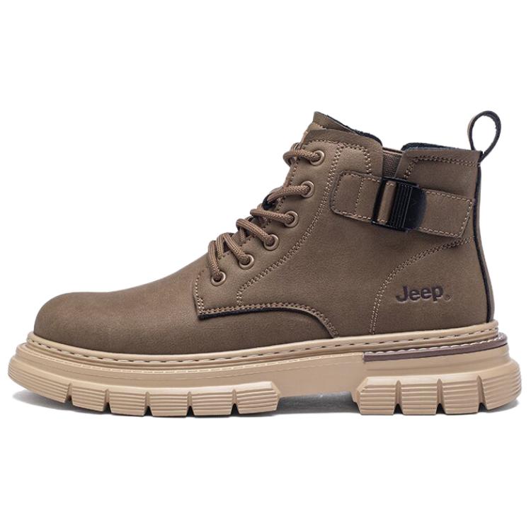 

Ботинки тактические мужские короткие до середины икры из микрофибровой кожи Jeep, хаки