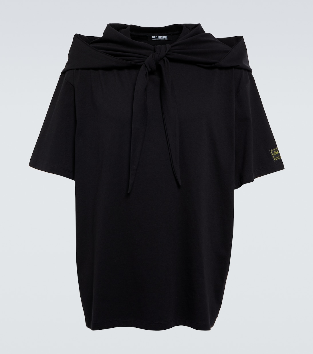 

Футболка с капюшоном из хлопкового джерси Raf Simons, черный