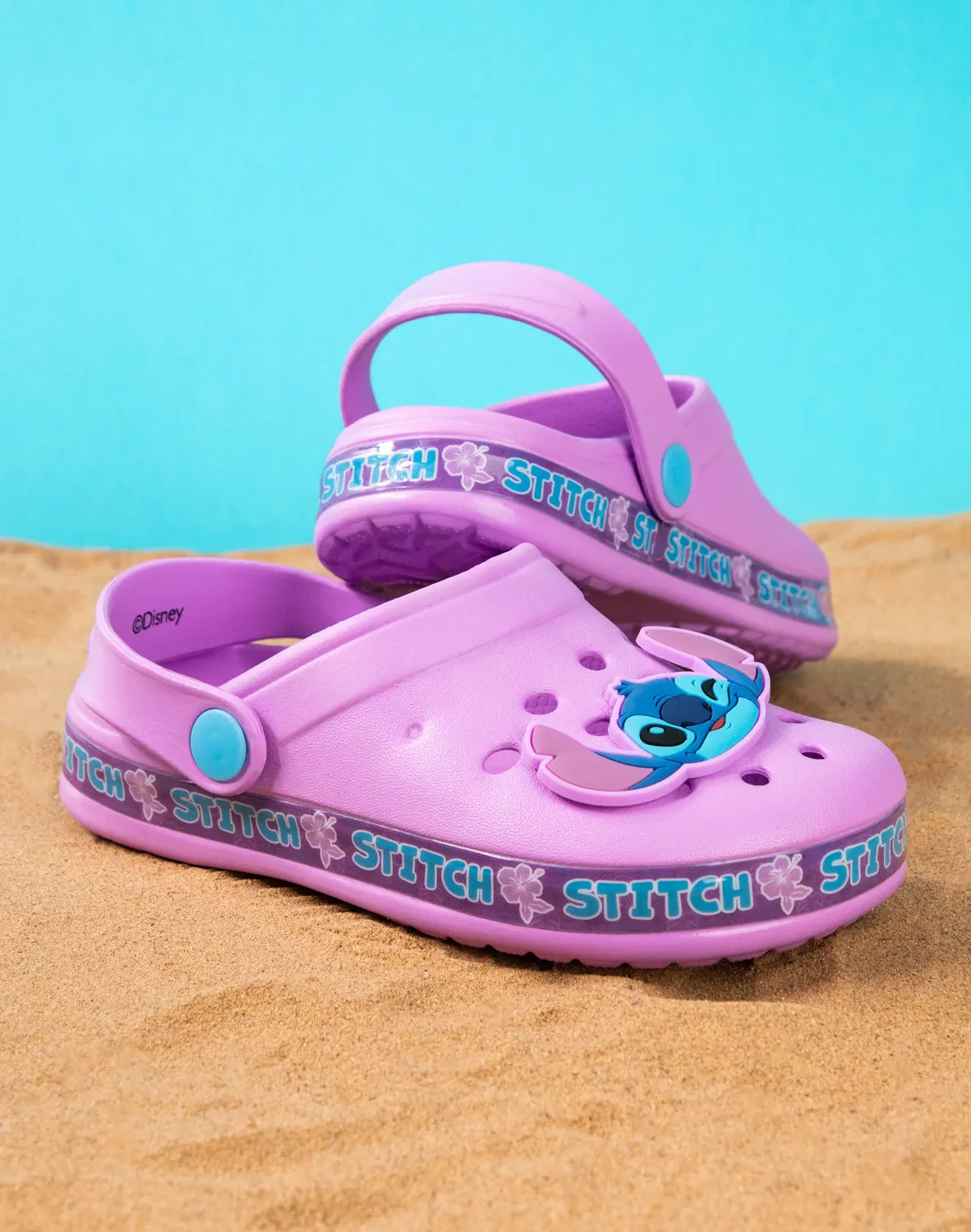 Детские сандалии-клоги Lilo & Stitch Disney, фиолетовый — фото 2