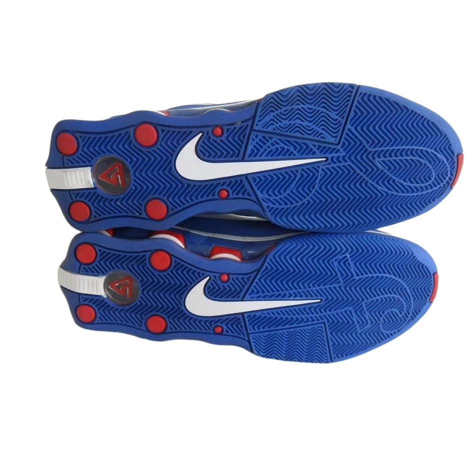 Nike Shox VC IV Амортизирующие Противоскользящие Износостойкие Высокие Баскетбольные Кроссовки Мужские Белый Синий Красный — фото 3