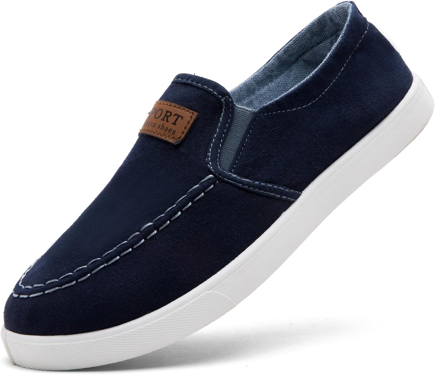 

Мужские слипоны-лоферы Повседневные холщовые туфли Модные топсайдеры Удобные легкие для ходьбы Ktprniy, синий