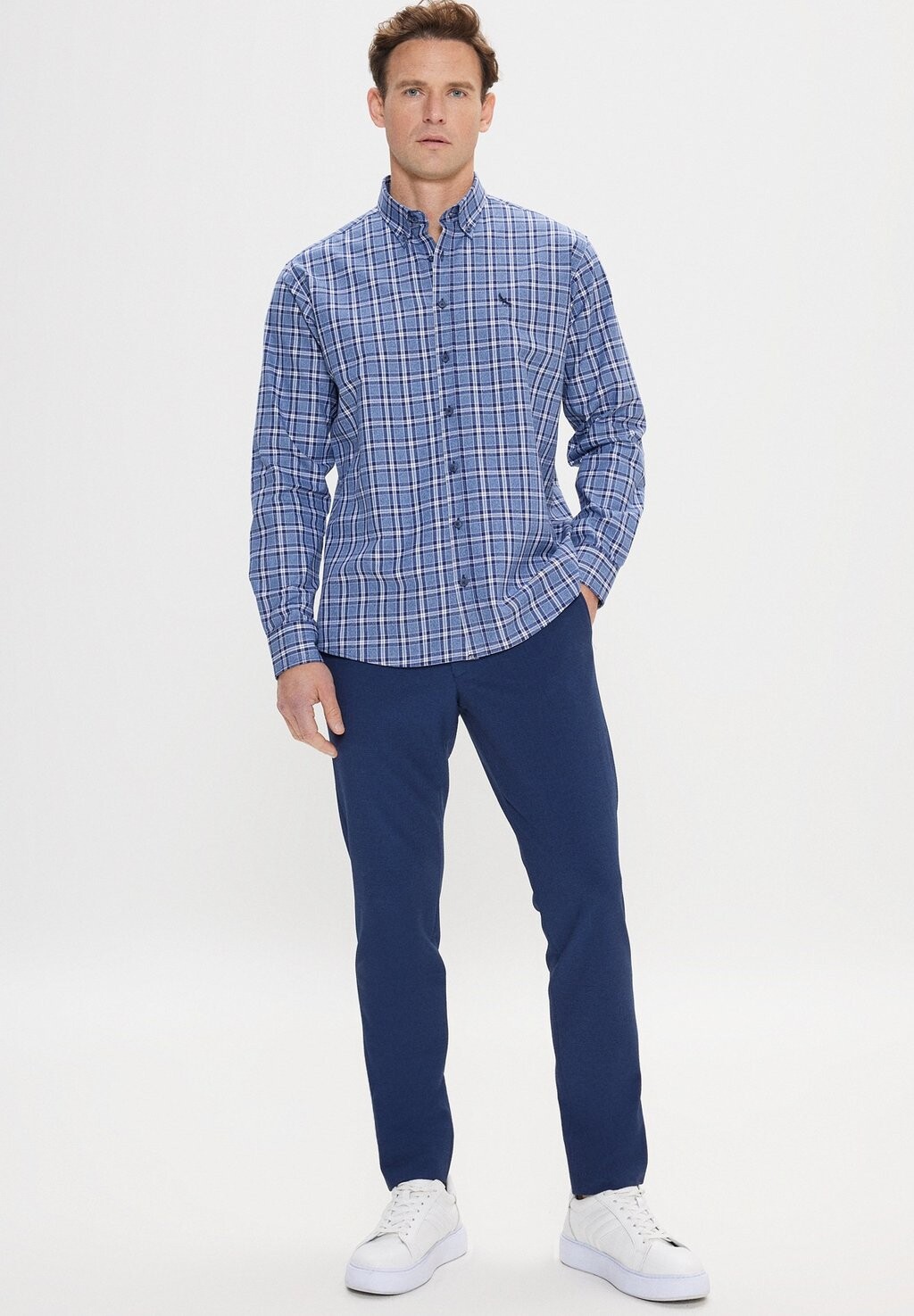 

Рубашка REGULAR FIT AC&CO / ALTINYILDIZ CLASSICS, синий