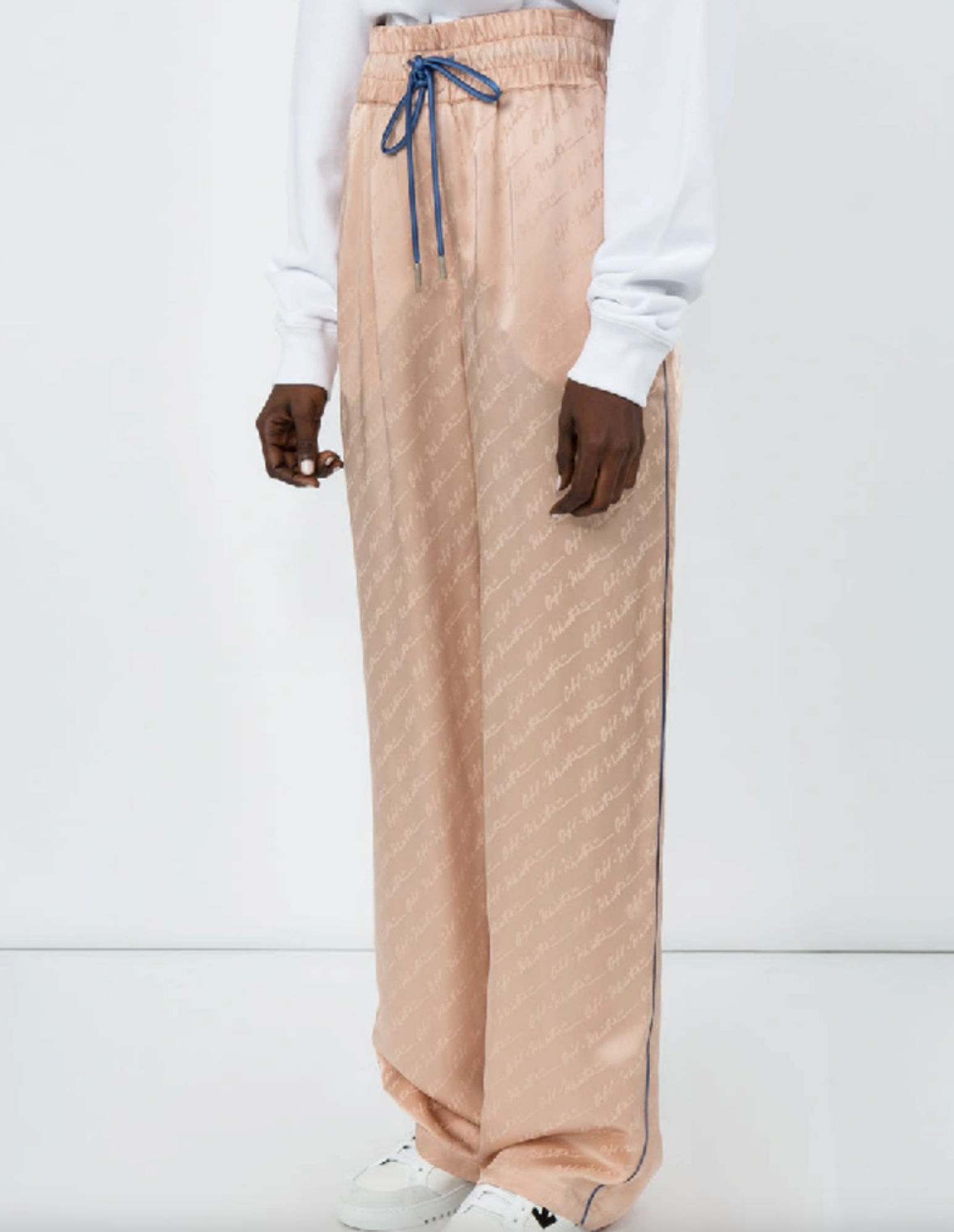 

Женские брюки из розового ацетата Off-White