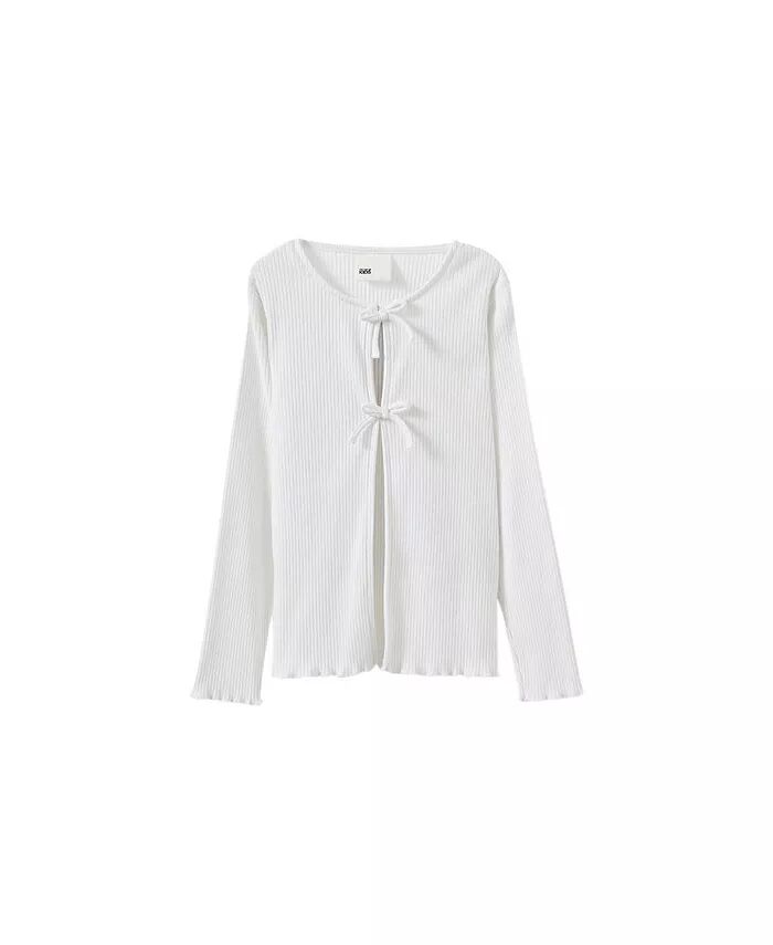 

Кардиган с бантом из лилии для девочки-малыша COTTON ON, белый