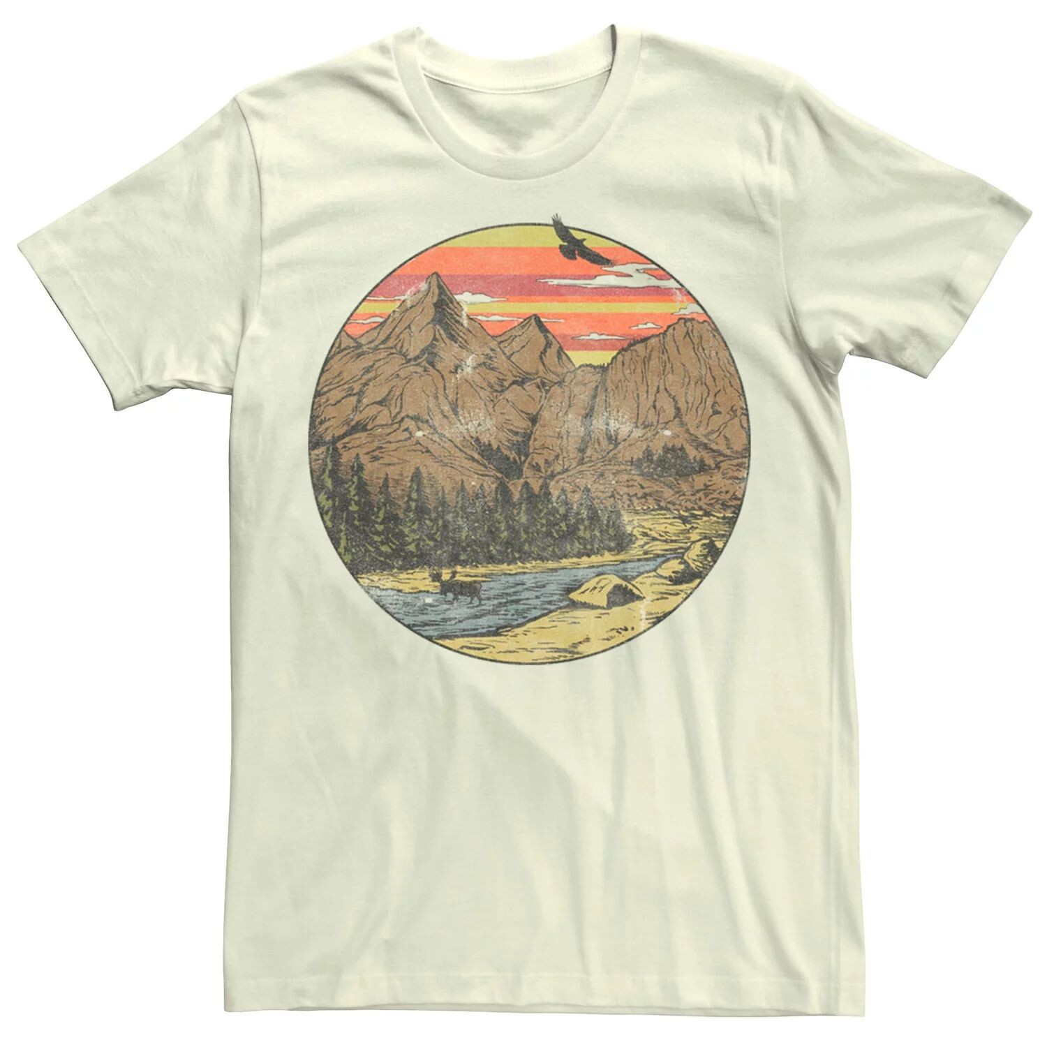 

Мужская потертая футболка Fifth Sun Mountain Falls Licensed Character