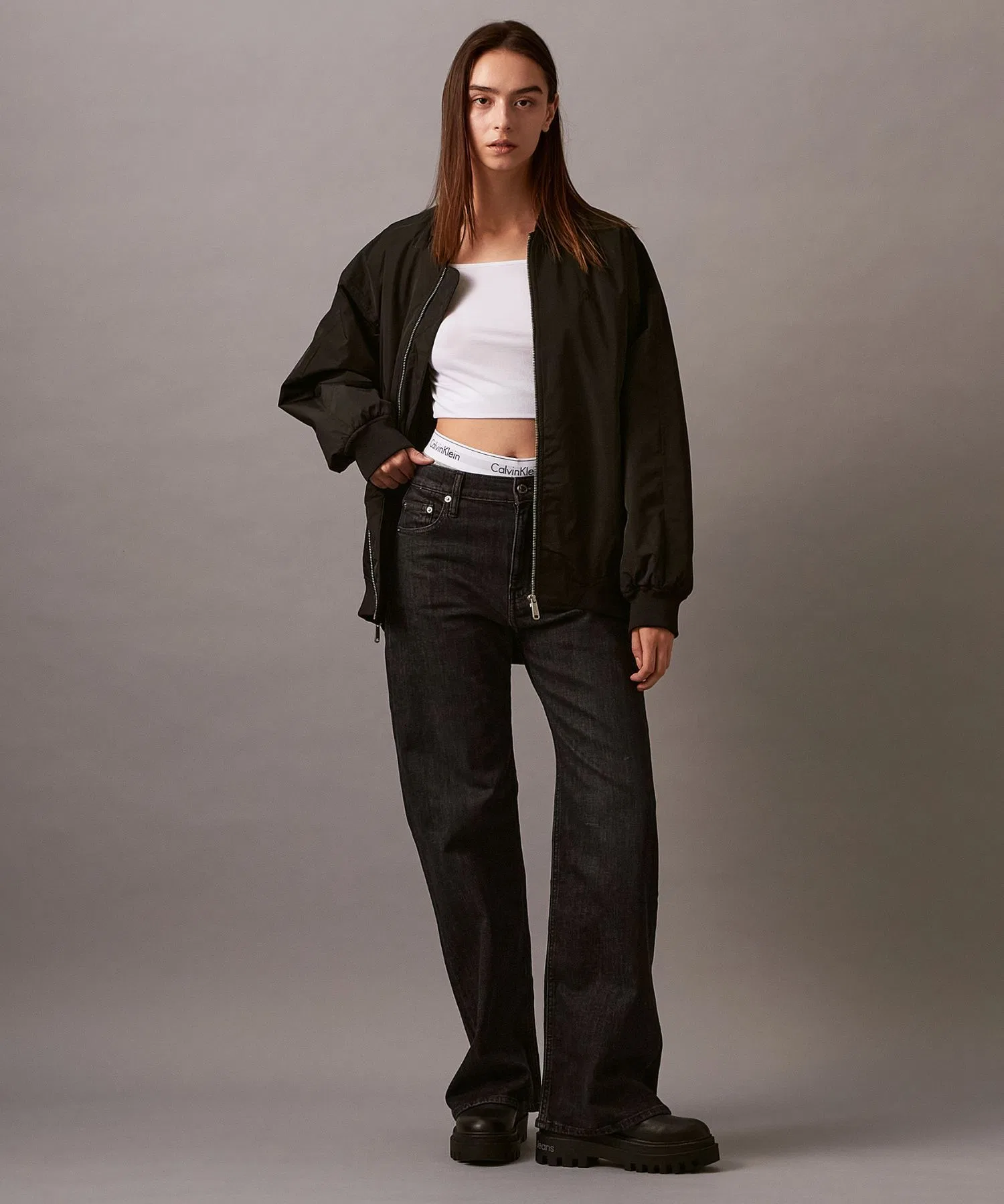 Длинная бомбер-куртка Calvin Klein Jeans, коралловый — фото 3