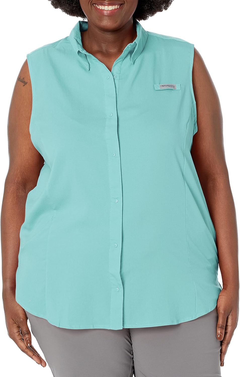 

Columbia Women's Extended Tamiami Женская Футболка Без Рукавов, Gulf Stream