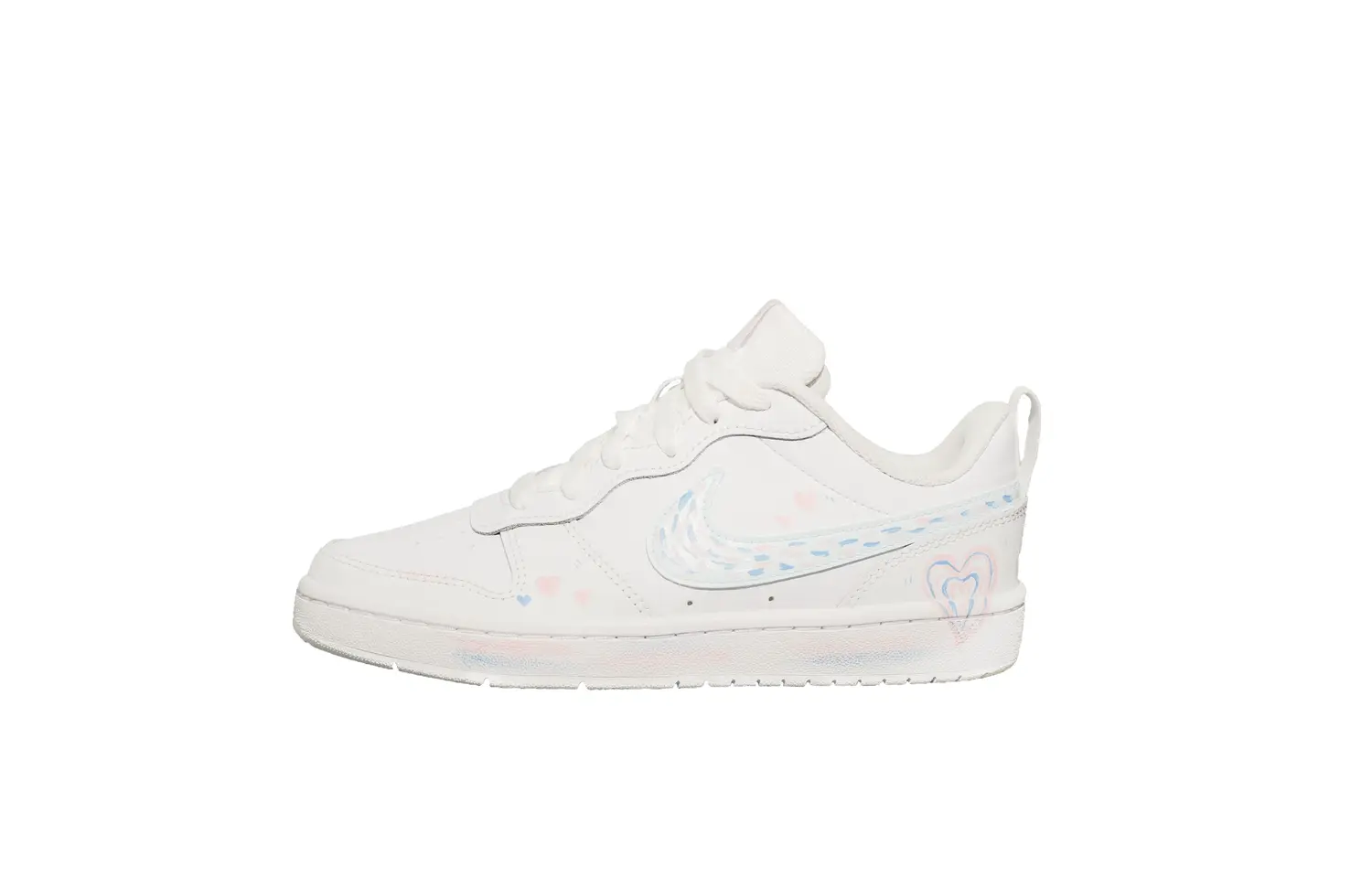 

Nike Court Borough нескользящие низкие скейтборд кроссовки White детские