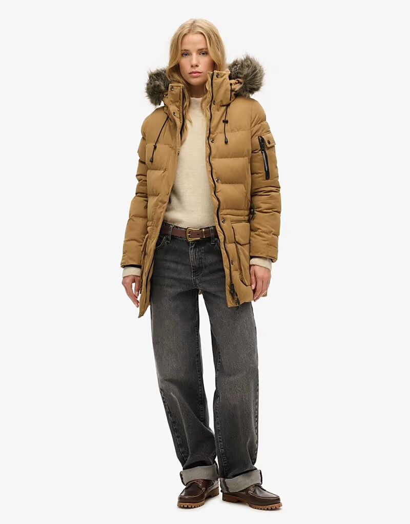 

Куртка-парка Superdry Microfiber Expedition Parka цвета песчаника