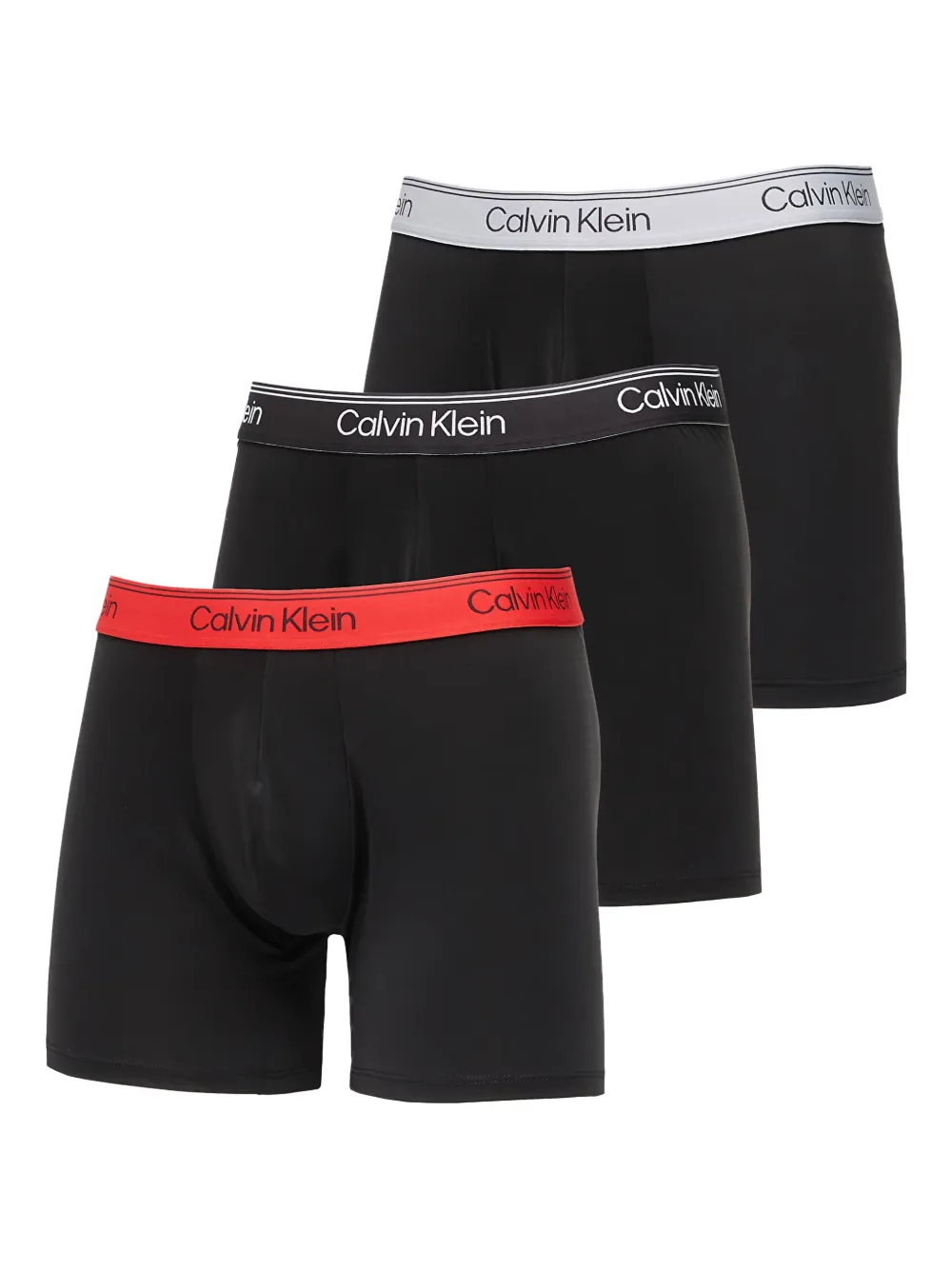 

Боксеры с логотипом на поясе (набор из трех штук) Calvin Klein, черный