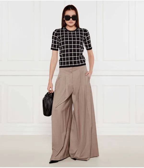 Шерстяные брюки Tetosa1 Relaxed fit Boss, коричневый — фото 2