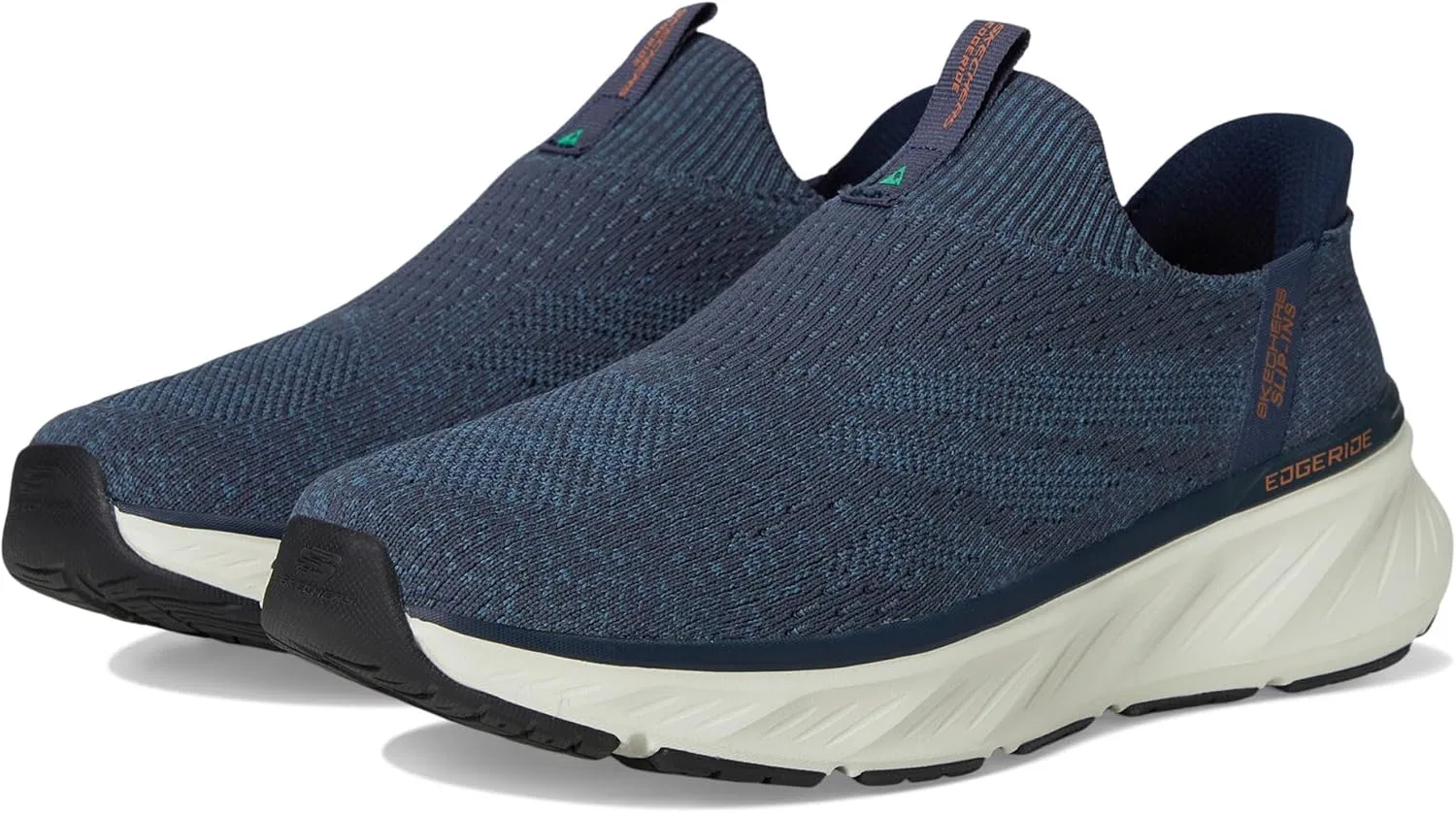 Мужские кроссовки Skechers Edgeride Commissioner Hands Free Slip-in, Navy Orange
