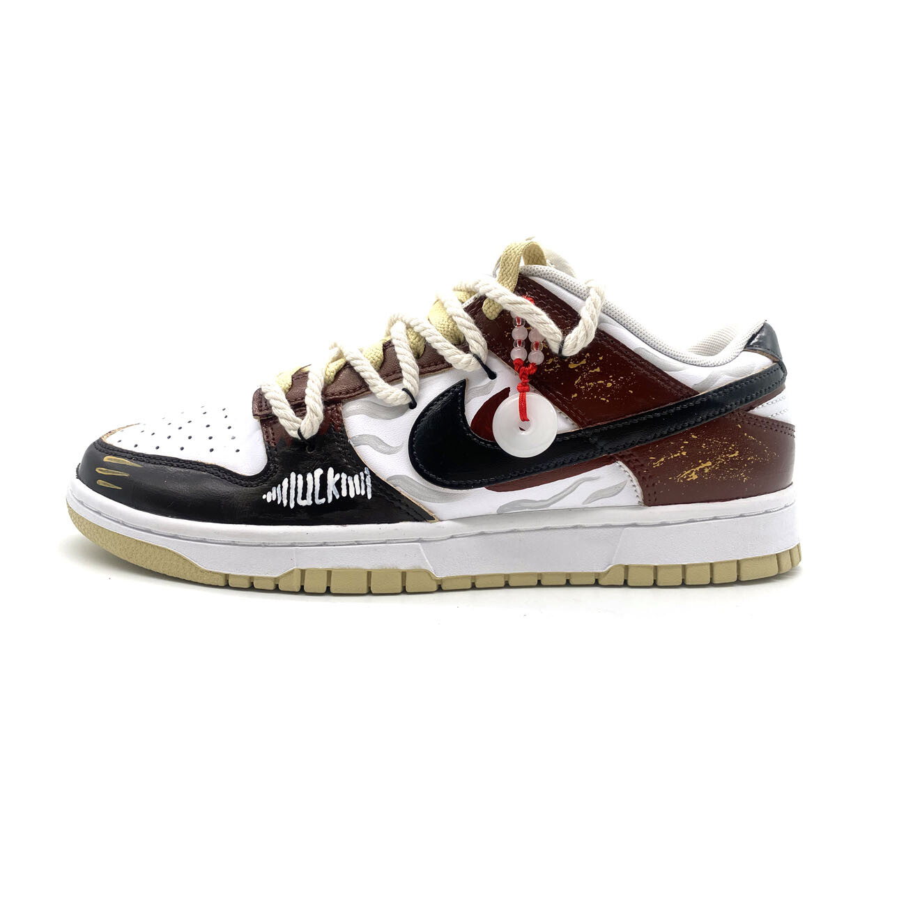 

Кроссовки Nike Dunk Skateboarding Shoes Men Low-top Red, светло-желтый