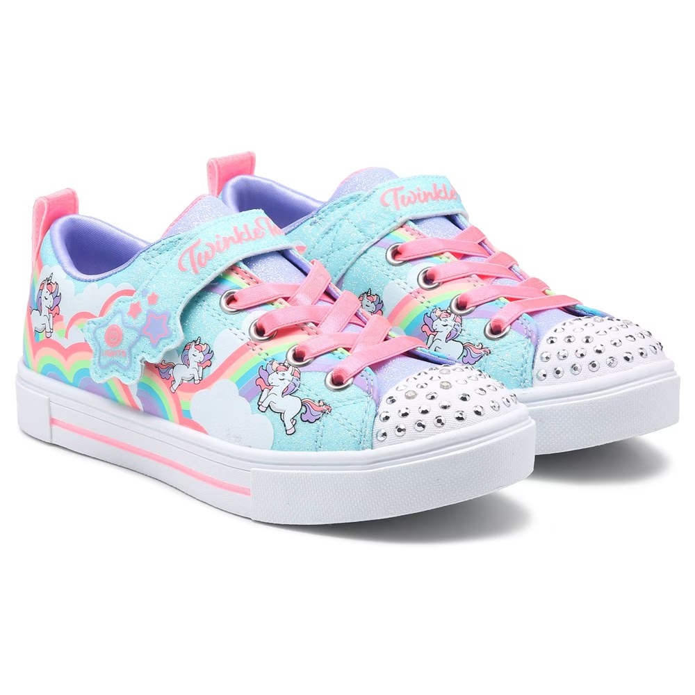 

Детские кроссовки с подсветкой Twinkle Sparks от Skechers для малышей, turquoise multi