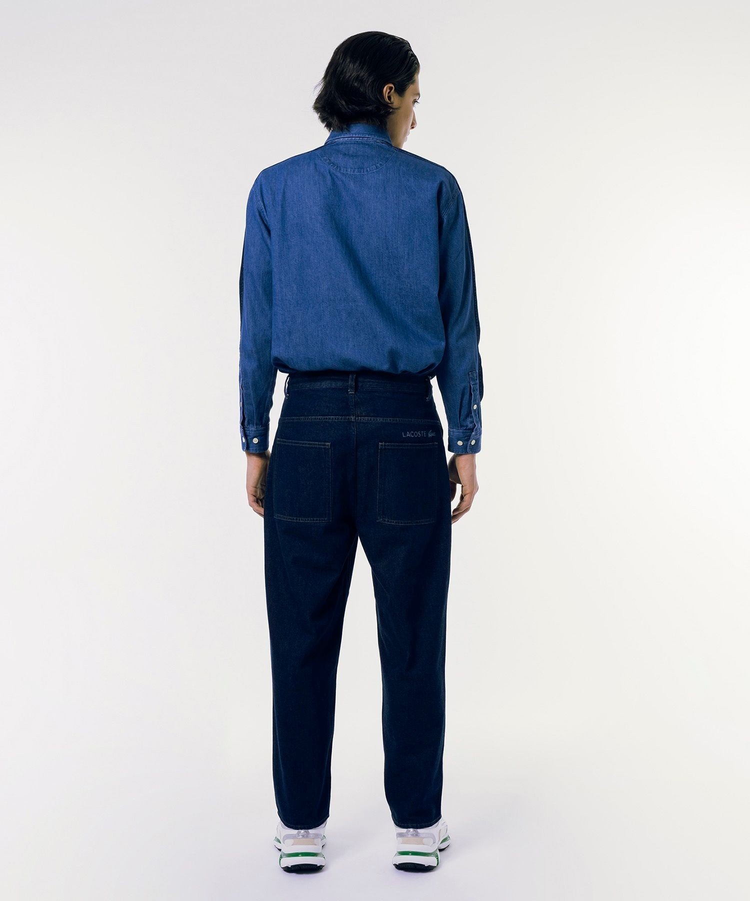 Широкие джинсовые брюки LACOSTE, Dark Indigo Blue — фото 2
