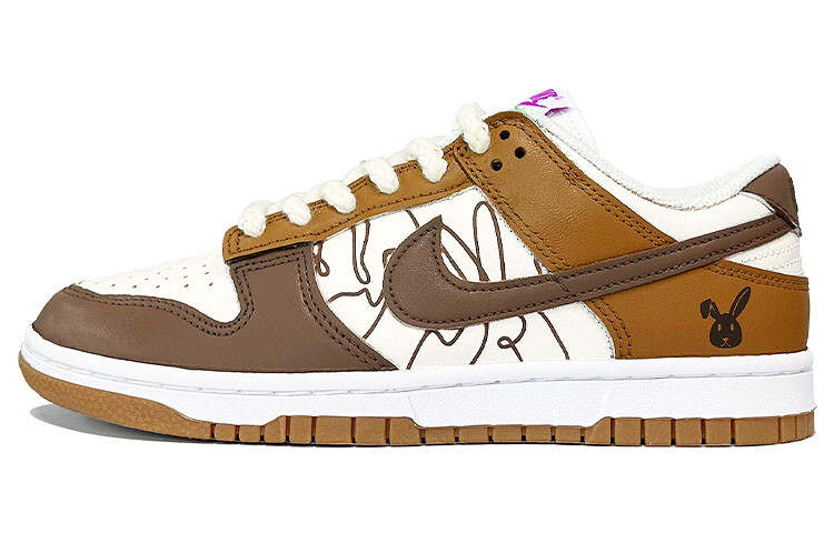 

Кроссовки Nike Dunk Skateboard Shoes Women's Low-Top White Brown