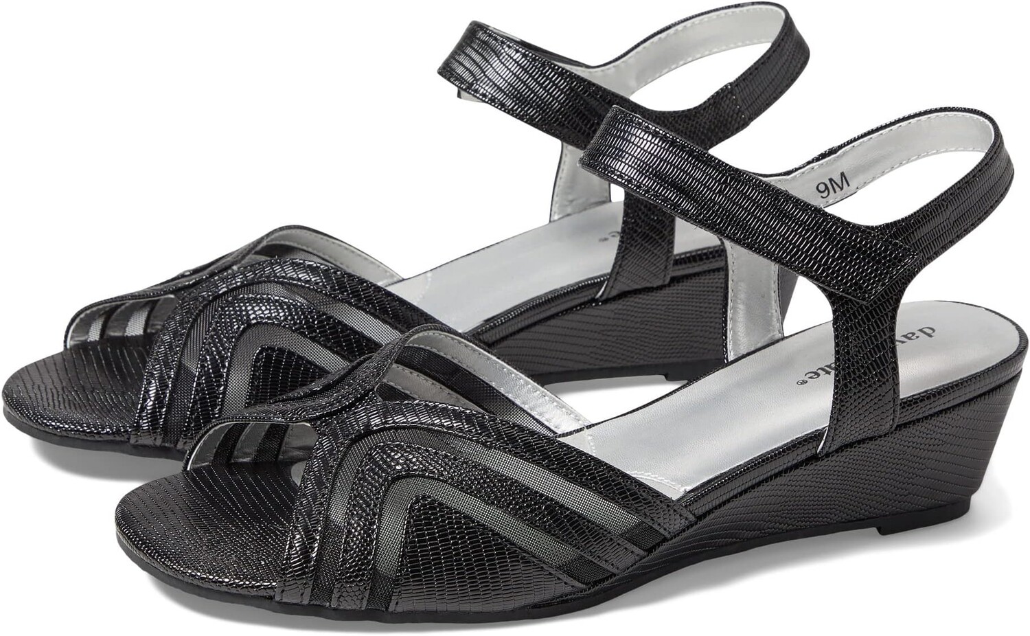 Босоножки Admire David Tate, цвет Black Lizard Print