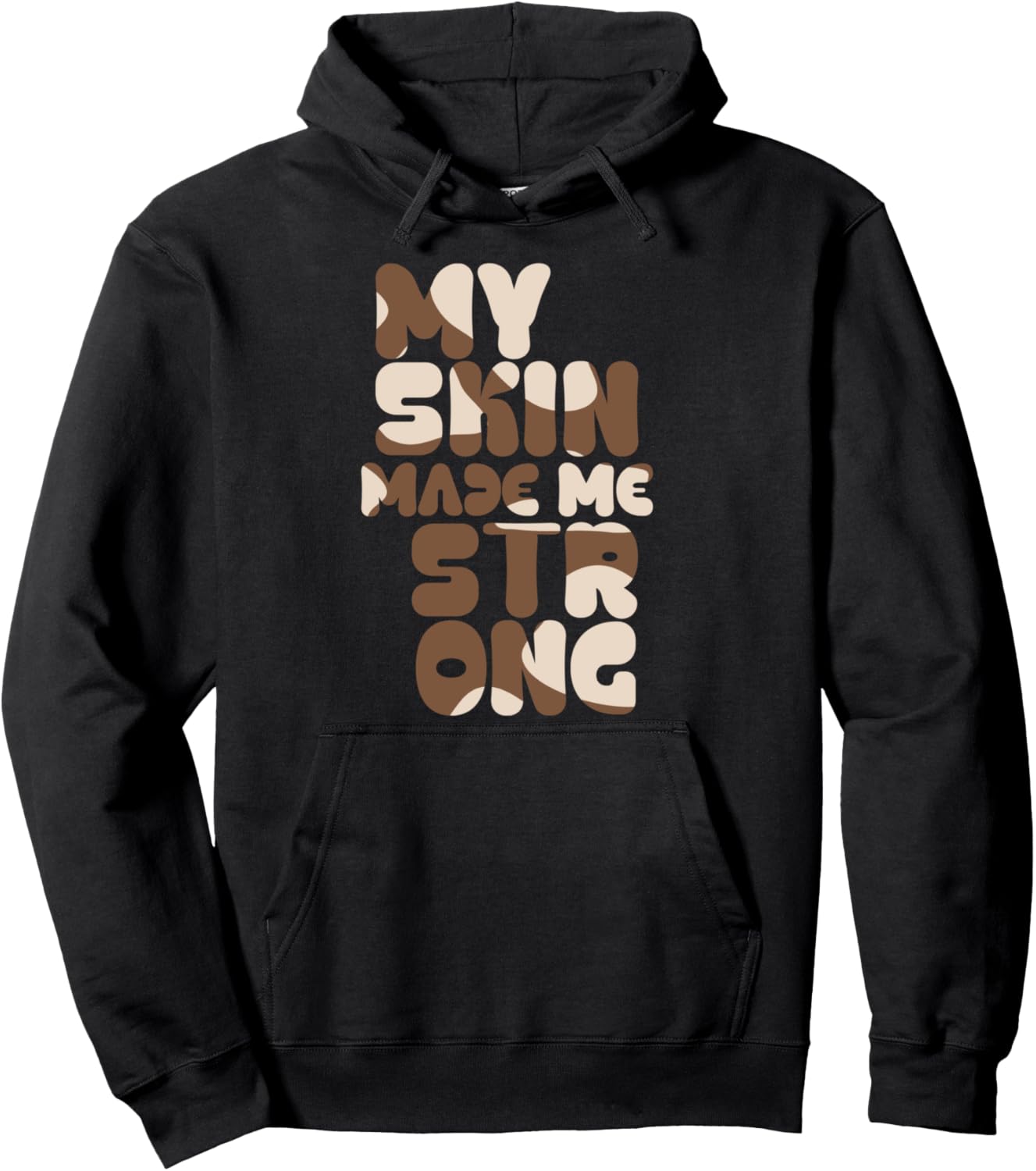 

Моя кожа сделала меня сильной, Deep Skin, толстовка в честь Месяца осведомленности о витилиго Vitiligo Awareness Tees For Vitiligo Collective, черный