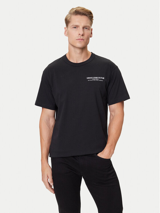 

Футболка regular fit 79GAHE10 CJ00E Versace Jeans Couture, чёрный
