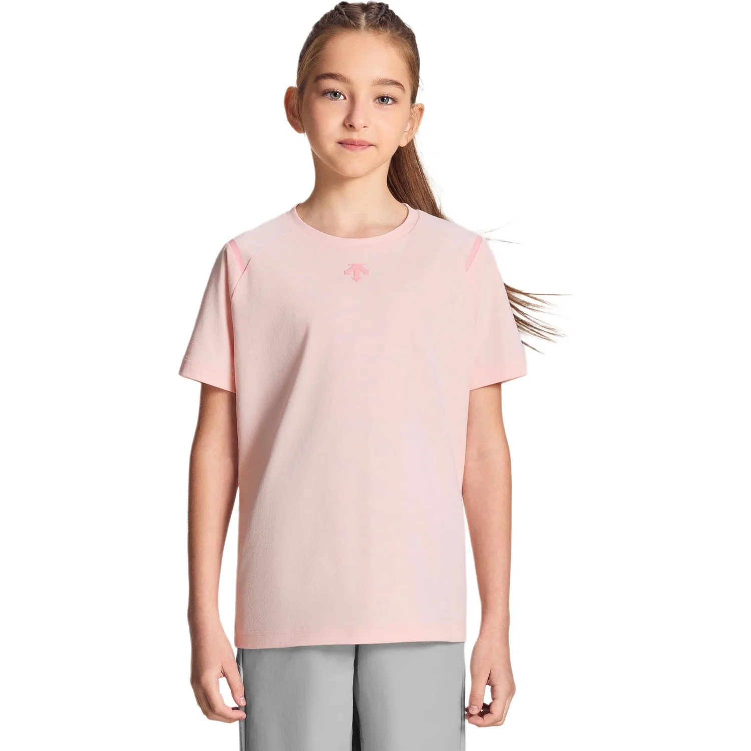 Футболка детская быстросохнущая DESCENTE Light Pink