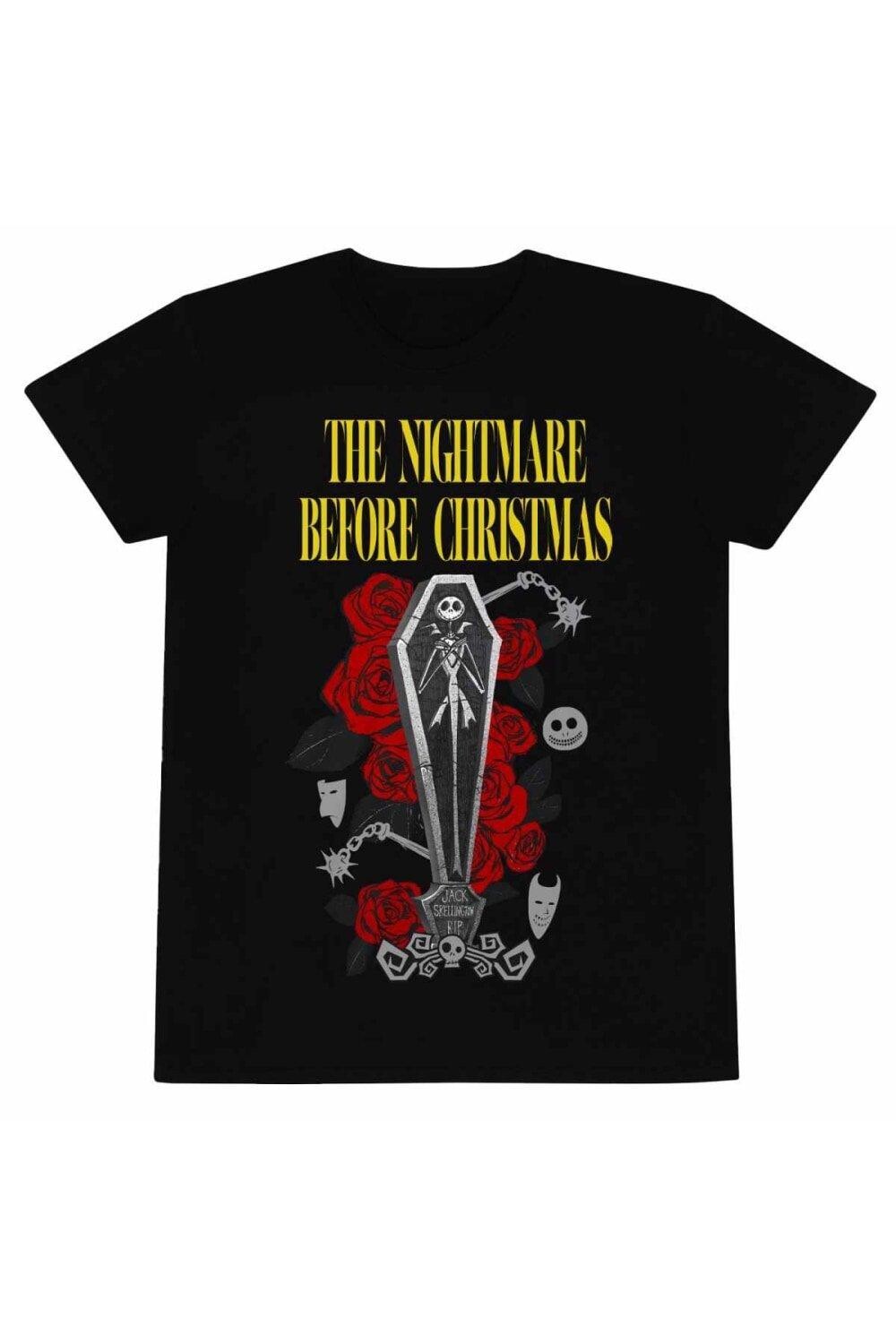 

Футболка с изображением гроба Джека Скеллингтона Nightmare Before Christmas, черный