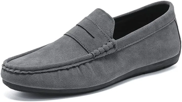 Лоферы замшевые Moe-Toe Penny Loafers, Серый SayfuR