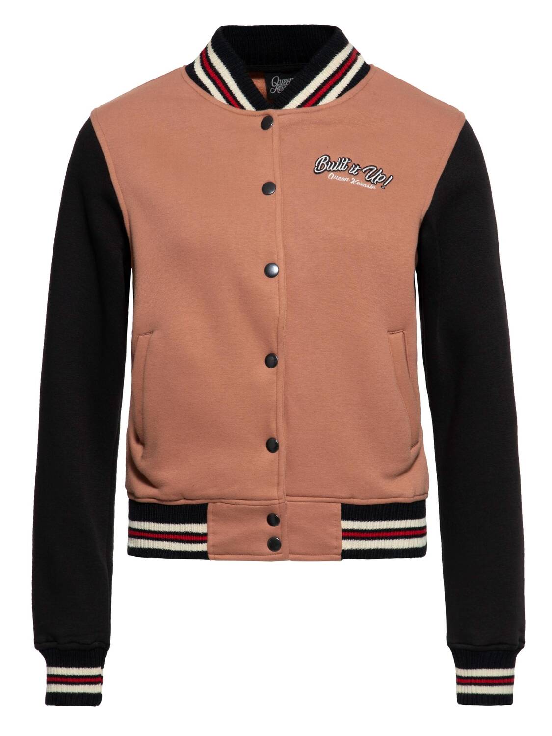 

Queen Kerosin Толстовка с капюшоном на молнии 'Built it up!' в цвете капучино