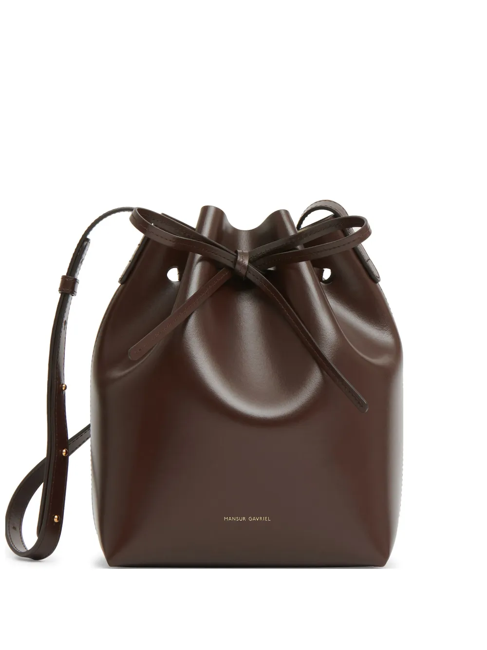 

Мини-кожаная сумка-ведро Mansur Gavriel, коричневый