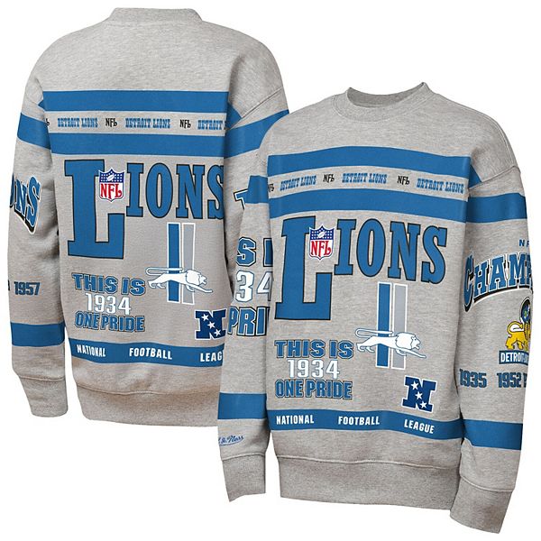 Свитшот Youth Detroit Lions с принтом Mitchell & Ness — фото 2