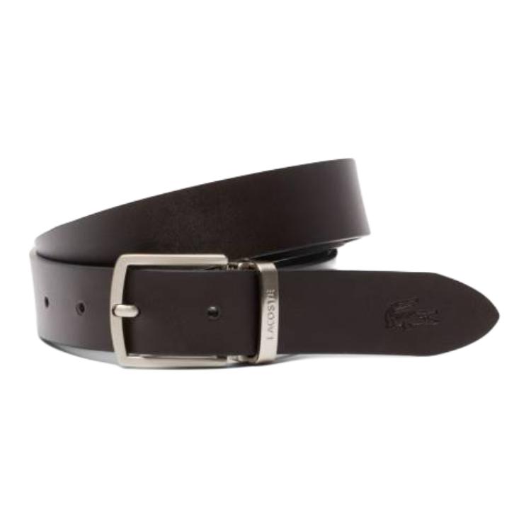 

LACOSTE Мужской ремень из спилка черный шириной 3 см, Black