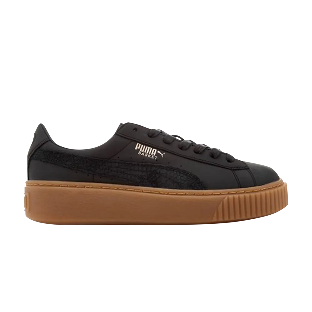 Кроссовки Wmns Basket Platform Puma, черный