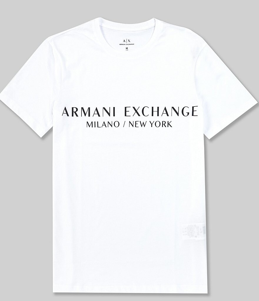 

Футболка с коротким рукавом с логотипом Armani Exchange Slim Fit Milano, белый