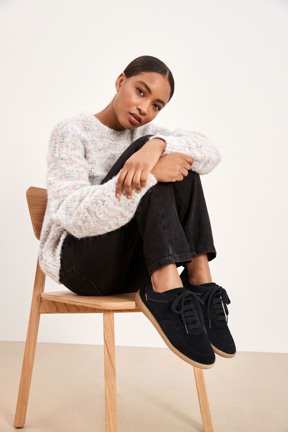 

Кожаные кроссовки Signature Forever Comfort в стиле ретро Next, черный