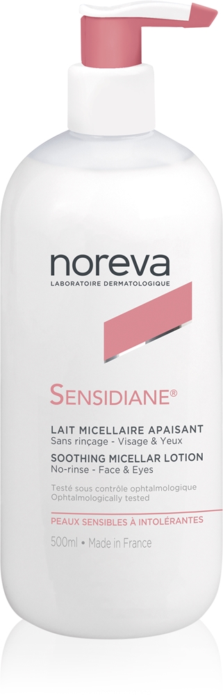 

Успокаивающий мицеллярный лосьон Sensidiane, мицеллярный гель для снятия макияжа Noreva, 500 мл