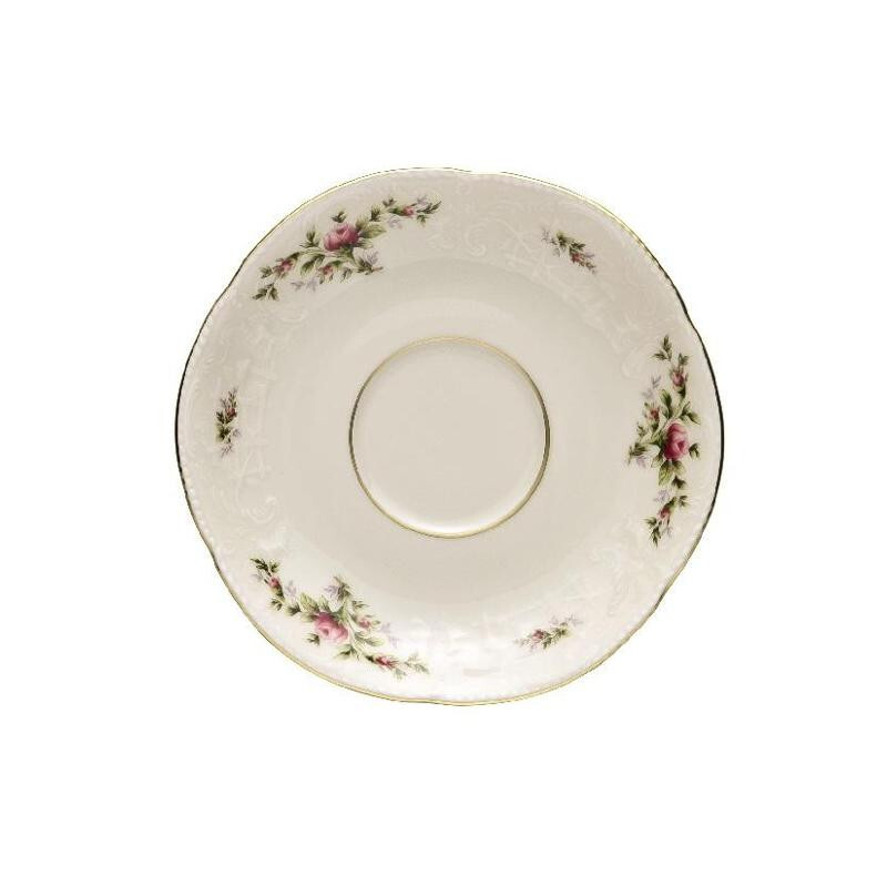 

Сан-Суси, слоновая кость, мох, роза, новое блюдце для чая/кофе, 14 см Rosenthal, красочный