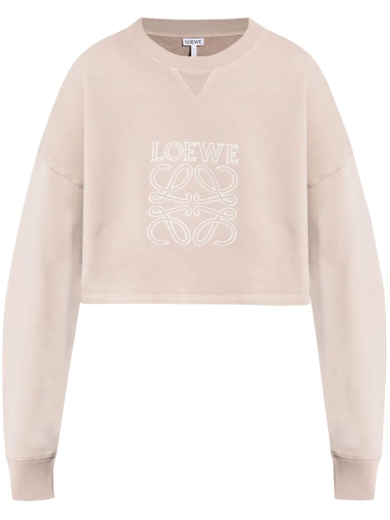 

Укороченная хлопковая толстовка LOEWE, нейтральный