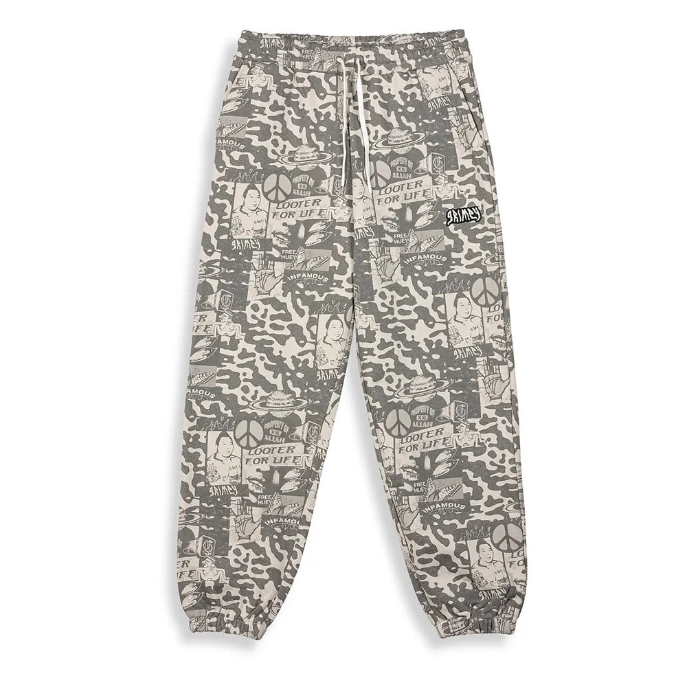 

Спортивные брюки Grimey Peace Within All Over Print, серый