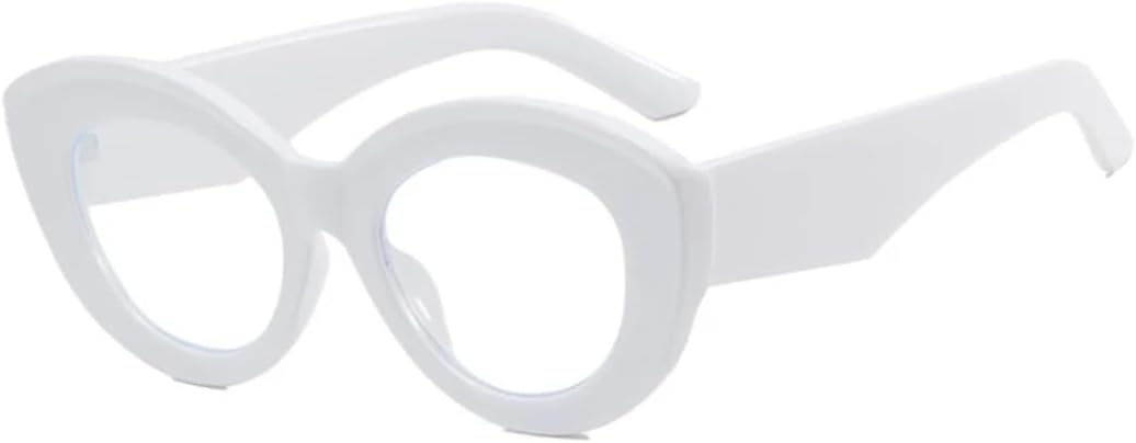 

Солнцезащитные очки с защитой от УФ-излучения UV400 | Овальная оправа "кошачий глаз" | Линзы конфетных цветов для занятий спортом на открытом воздухе и вождения DSVIGF, White Clear