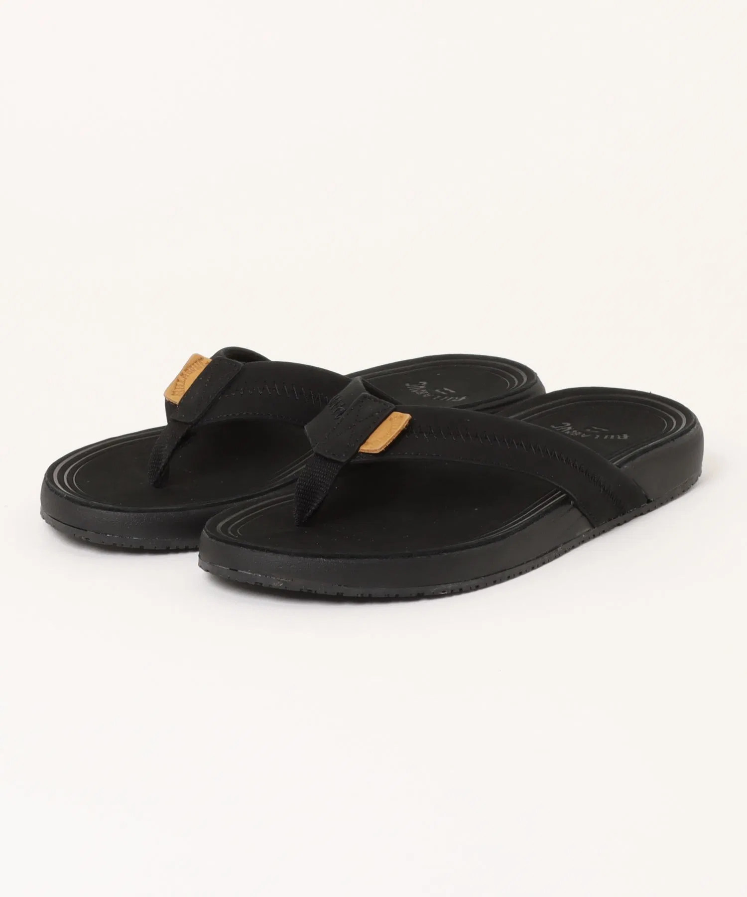 Мужские кожаные шлёпанцы BILLABONG чёрные