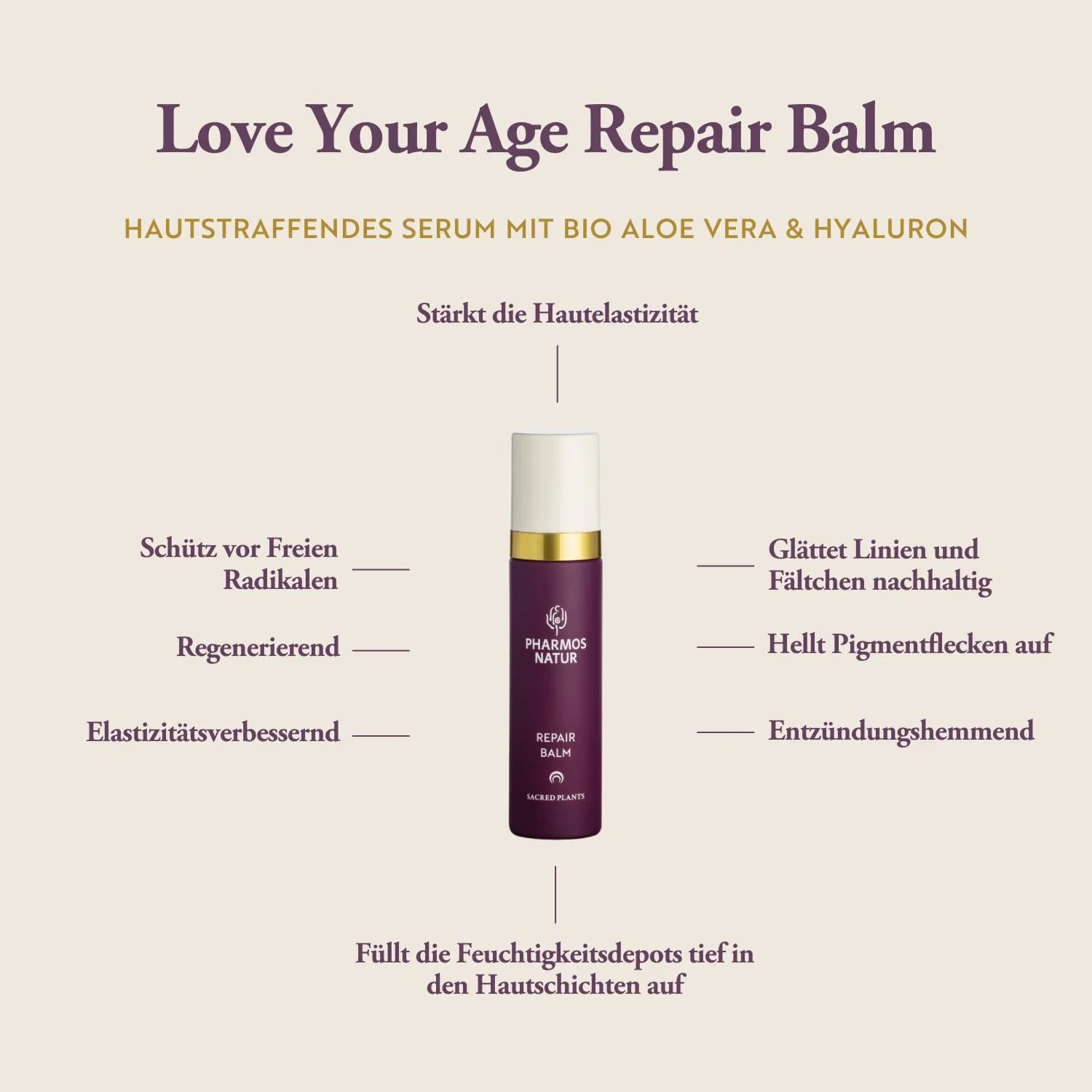 Сыворотка Pharmos Natur Green Luxury — Восстанавливающий бальзам «Repair Balm Love Your Age» от, 50 мл — фото 3