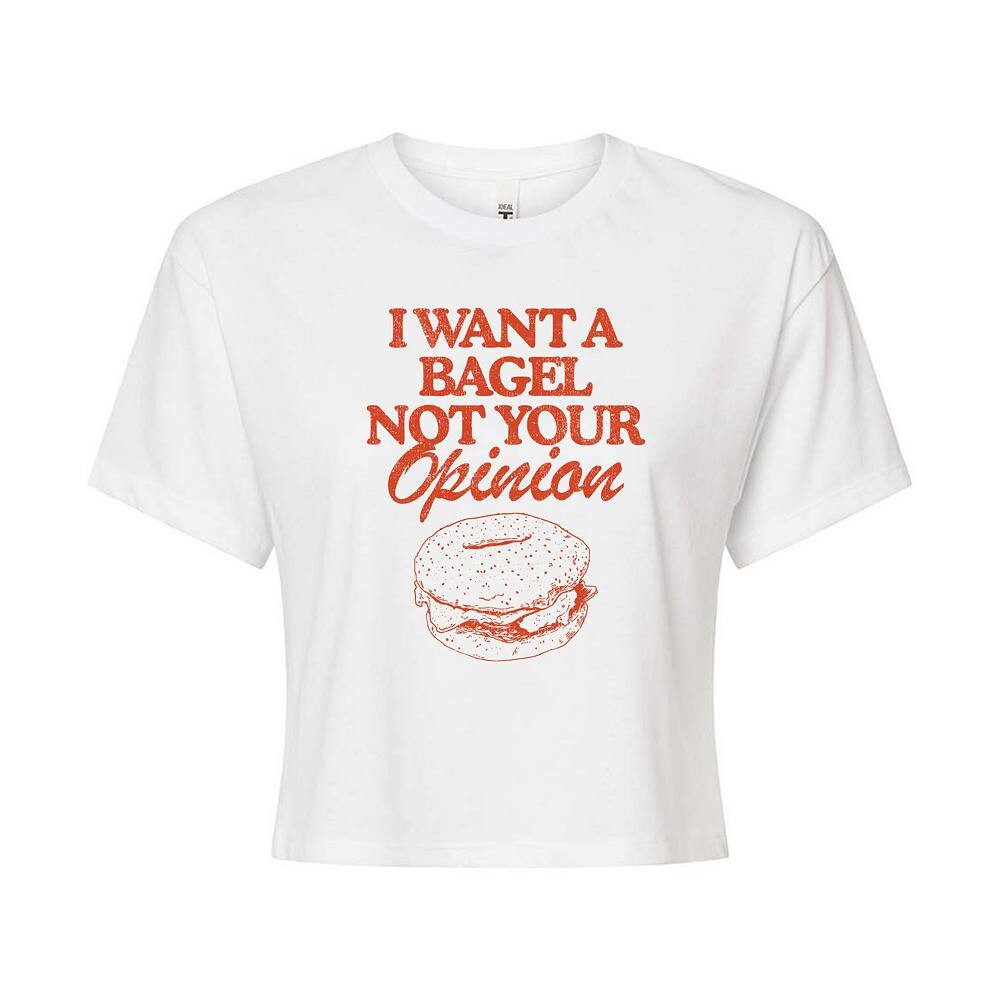 

Укороченная футболка I Want a Bagel для юниоров Licensed Character, белый