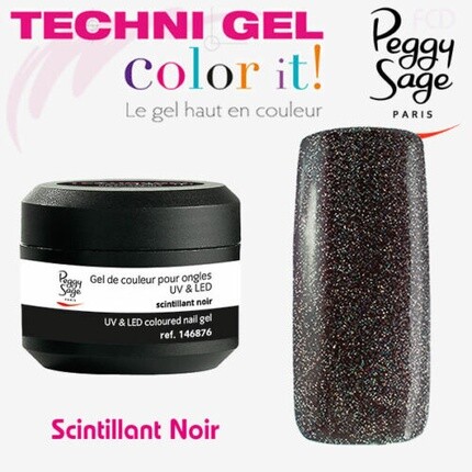 

Гель Techni UV & Led Color It 5G 146876 Сверкающий черный, Peggy Sage