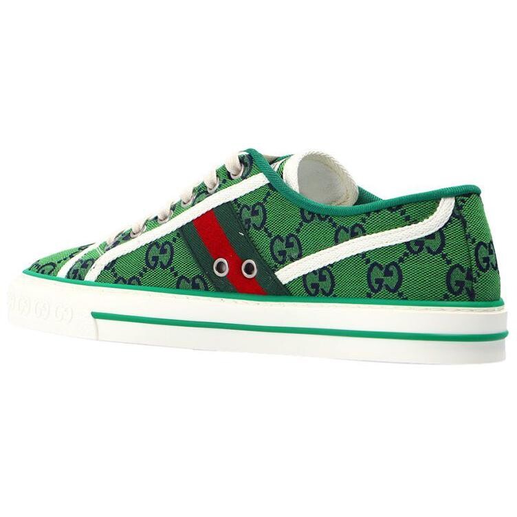 Кеды теннисные Gucci 1977 женские, зеленый — фото 4