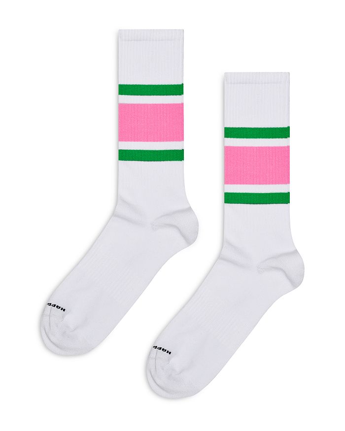 

Просто полосатые носки для кроссовок Happy Socks, белый